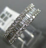ESTATE .60CT DIAMOND 18KT WHITE GOLD 3D SEMI ETERNITY WEDDING ANNIVERSARY RING
