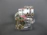 ESTATE WIDE 2.40CT DIAMOND 18KT TRI COLOR GOLD 3D SEMI ETERNITY CRISS CROSS RING