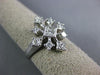 ESTATE WIDE .88CT DIAMOND 14KT WHITE GOLD 3D CLASSIC SNOWFLAKE FROZEN LOVE RING