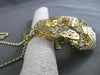 ESTATE EXTRA LARGE & LONG 2.52CT DIAMOND 14KT YELLOW GOLD 3D FILIGREE PENDANT