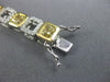WHITE & FANCY YELLOW 8.33CT DIAMOND 18KT TWO TONE GOLD 3D SQUARE TENNIS BRACELET