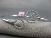 ESTATE .65CT DIAMOND 14KT WHITE GOLD 3D CIRCLE OF LIFE FLEXIBLE BANGLE BRACELET