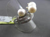 ESTATE WIDE .32CT DIAMOND & AAA NATURAL SOUTH SEA PEARL 18KT WHITE GOLD FUN RING