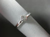 ESTATE .15CT PRINCESS DIAMOND 14K WHITE GOLD 3D SOLITAIRE BEZEL ENGAGEMENT RING