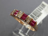 ESTATE .76CT DIAMOND & AAA RUBY 14K ROSE GOLD CLASSIC WEDDING ANNIVERSARY RING