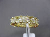 ESTATE LARGE 7.50CT FANCY DIAMOND 18KT YELLOW GOLD EMERALD CUT ETERNITY RING