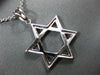 ESTATE .87CT DIAMOND 18KT WHITE GOLD 3D PAVE STAR OF DAVID FLOATING FUN PENDANT