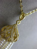 ESTATE EXTRA LARGE .74CT DIAMOND & AAA PEARL 18KT YELLOW GOLD 3D TASSLE NECKLACE