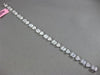 ESTATE WIDE 2.89CT DIAMOND 18KT WHITE GOLD 3D MULTI SHAPE SQUARE HEART BRACELET