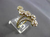 ESTATE LARGE 1.70CT DIAMOND 14KT YELLOW GOLD 3D MULTI FLOWER FUN RING #24139