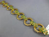 ANTIQUE WIDE AAA EMERALD 18KT YELLOW GOLD FILIGREE ROUND CIRCLE BRACELET #20950
