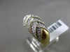 ESTATE WIDE 1CT DIAMOND 14KT YELLOW GOLD CRISS CROSS MILGRAIN ANNIVERSARY RING
