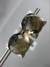 ESTATE EXTRA LARGE 11.78CT DIAMOND & AAA SMOKEY TOPAZ 18K WHITE GOLD 3D EARRINGS