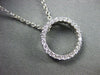 ESTATE .50CT DIAMOND 14KT WHITE GOLD CIRCLE OF LIFE PENDANT W CHAIN AMAZING 1707