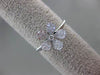 ESTATE .25CT ROUND DIAMOND 14K WHITE GOLD 3D CLASSIC FLOWER ROPE LOVE FUN RING