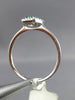 ESTATE .35CT DIAMOND & AAA EMERALD 14KT WHITE GOLD 3D MULTI ROW BARREL FUN RING
