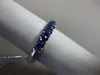 ESTATE 1.66CT AAA SAPPHIRE 14K WHITE GOLD 3/4 ETERNITY WEDDING ANNIVERSARY RING