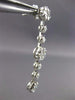 ESTATE 2.27CT DIAMOND 14KT WHITE GOLD 3D FLOWER ETOILE CLUSTER HANGING EARRINGS