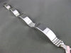 ESTATE WIDE 1.80CT DIAMOND 14KT WHITE GOLD 3D MULTI ROW SEMI MOON LINK BRACELET