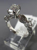 ESTATE 2.24CT EMERALD CUT DIAMOND 18KT WHITE GOLD CLASSIC ENGAGEMENT RING #21171
