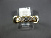 ESTATE .38CT DIAMOND 14KT YELLOW GOLD 5 STONE SEMI BEZEL ANNIVERSARY RING #4364