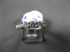 ESTATE .89CT DIAMOND 18K WHITE GOLD 3 STONE CHANNEL SHARE PRONG ANNIVERSARY RING