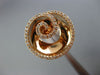 ESTATE WIDE .33CT DIAMOND 14KT ROSE GOLD 3D OPEN CIRCULAR SWIRL FLOWER LOVE RING