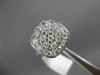 ESTATE WIDE 1CT DIAMOND 14KT WHITE GOLD CLUSTER SQUARE HAMMERED ANNIVERSARY RING