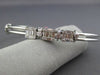 .78CT ROUND & BAGUETTE DIAMOND 18KT WHITE GOLD 3D SQUARE FLEXIBLE LOVE BANGLE
