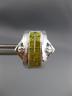 ESTATE 1.19CT WHITE & INTENSE FANCY YELLOW DIAMOND 14KT WHITE GOLD STUD EARRINGS