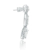 ESTATE 2.87CT DIAMOND 18KT WHITE GOLD HEART MULTI SHAPE JOURNEY HANGING EARRINGS