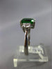 ESTATE 1.89CT DIAMOND & TOURMALINE 18K WHITE GOLD 3 STONE ENGAGEMENT RING #25289