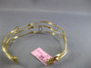 ESTATE .47CT DIAMOND 14KT YELLOW GOLD 3D OPEN MULTI ROW FLEXIBLE BANGLE BRACELET