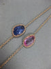 LONG 7.35CT DIAMOND & AAA MULTICOLOR SAPPHIRE 14K ROSE GOLD BY THE YARD NECKLACE