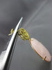 ESTATE LARGE .50CT TOPAZ & AVENTURINE 18KT YELLOW & ROSE GOLD HANGING EARRINGS