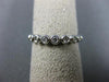 ESTATE .13CT DIAMOND 14KT WHITE GOLD 3D BEZEL 7 STONE WEDDING ANNIVERSARY RING