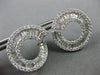 ESTATE LARGE 4.44CT DIAMOND 18KT WHITE GOLD 3D CIRCULAR INSIDE OUT EARRINGS