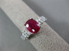 ESTATE 2.61CT DIAMOND & AAA RUBY 14KT WHITE GOLD CLASSIC ENGAGEMENT RING #26287