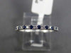 ESTATE .26CT DIAMOND & AAA SAPPHIRE 18K WHITE GOLD 3D STACKABLE ANNIVERSARY RING