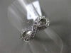 ESTATE .33CT DIAMOND 14KT WHITE GOLD 3D BOW INFINITY LOVE RING 7mm WIDE