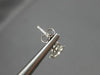 ESTATE .28CT DIAMOND 14KT WHITE GOLD 3D OPEN TEAR DROP HANGING FUN EARRINGS