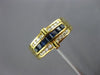 ESTATE .85CT DIAMOND & AAA SAPPHIRE 18KT YELLOW GOLD 3D WEDDING ANNIVERSARY RING