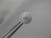 ESTATE .50CT DIAMOND 14KT WHITE GOLD CLASSIC ROUND FLOWER CLUSTER STUD EARRINGS