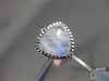 ESTATE LARGE .10CT DIAMOND & AAA QUARTZ 14KT WHITE GOLD 2 STONE BANGLE BRACELET