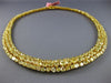 ESTATE EXTRA LARGE 69.55CT FANCY YELLOW DIAMOND 18KT YELLOW GOLD 3 ROW NECKLACE