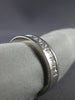 ESTATE .90CT PRINCESS CUT DIAMOND 14K WHITE GOLD CHANNEL ANNIVERSARY RING #19817