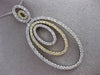 ESTATE LARGE 2.21CT DIAMOND 18KT WHITE & YELLOW GOLD MULTI OVAL FLOATING PENDANT