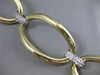 ESTATE MASSIVE 1.80CT DIAMOND 14KT TWO TONE GOLD 3D OVAL HANDCRAFTED BRACELET