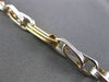 ESTATE WIDE & LONG 14K 2 TONE GOLD HANDCRAFTED FANCY LINK BRACELET #22869