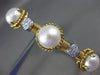 LARGE .55CT DIAMOND & AAA SOUTH SEA PEARL 18K TWO TONE GOLD 3D BANGLE BRACELET